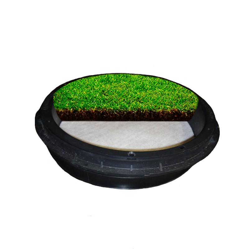 C11 GrassTop Recessed Manhole Cover, 450 dia
